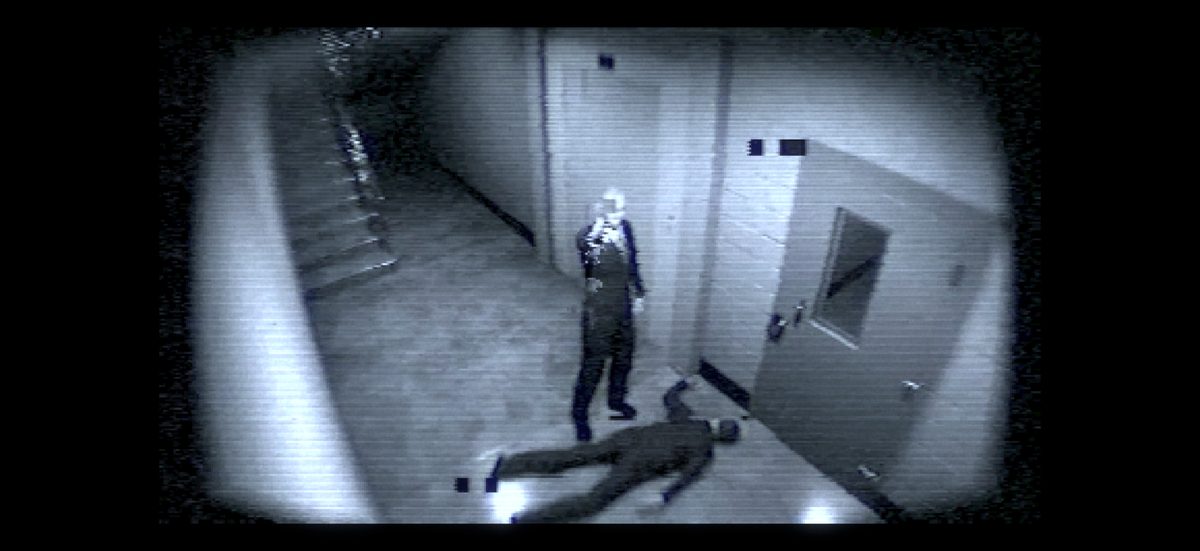 CCTV footage of a corridor under investigation